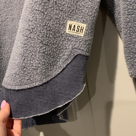 NASH COLLECTION GINGHAM PLAID SWEATSHIRT GRAY WOMENS SMALL - Picture 2 of 5